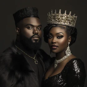 Royal Couple in Regal Attire