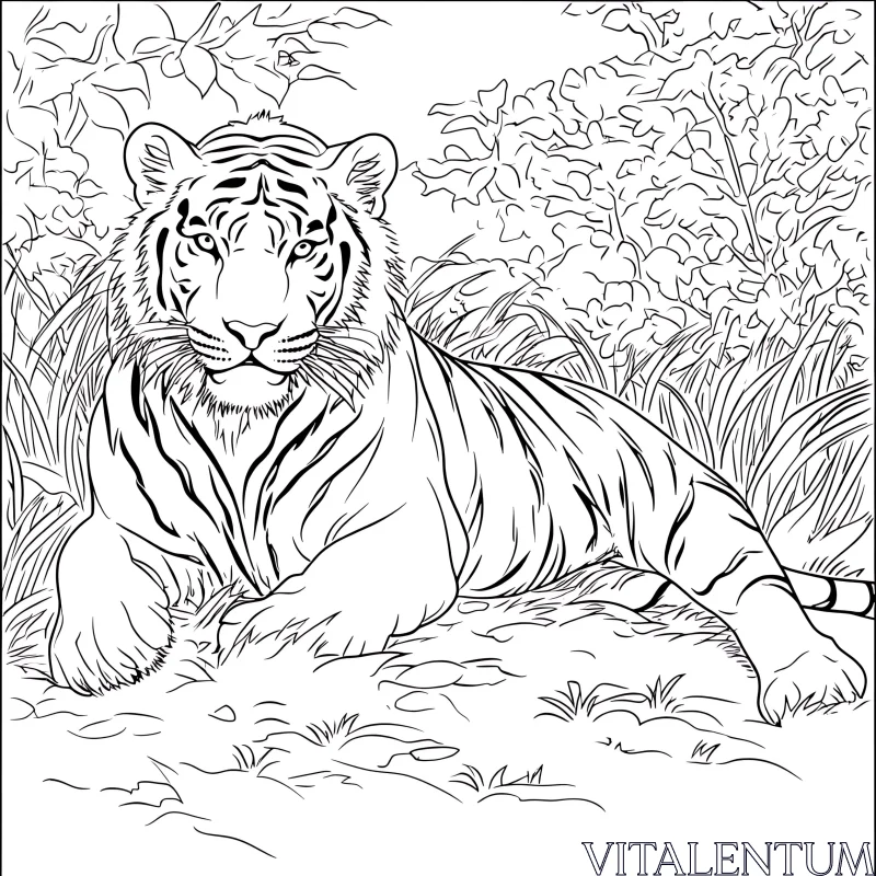 Monochrome Tiger Portrait
