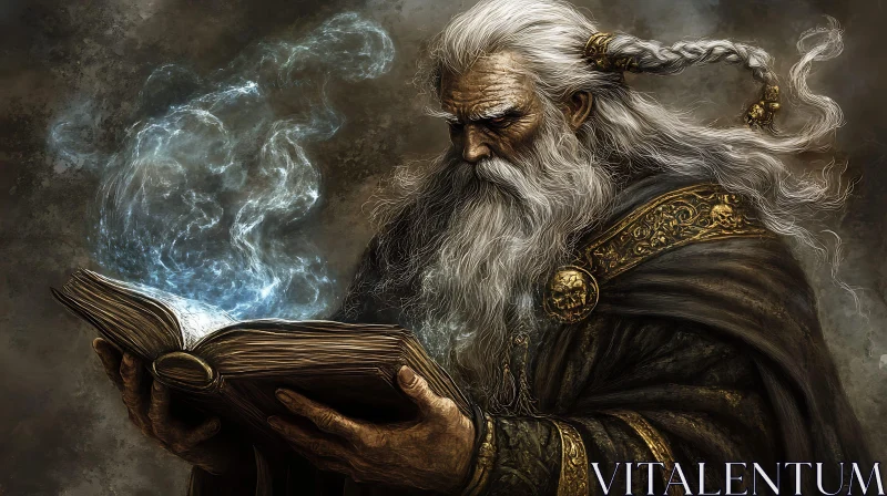 Ancient Wizard Casting Spell