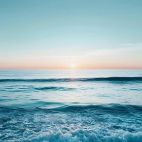Peaceful Sea and Sky at Dawn
