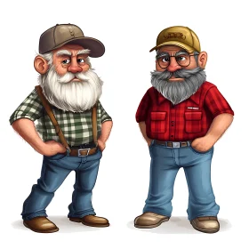 Rustic Cartoon Farmers