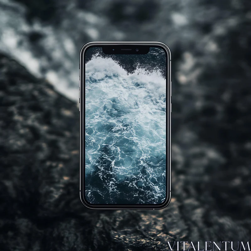 Swirling Water on Phone Display