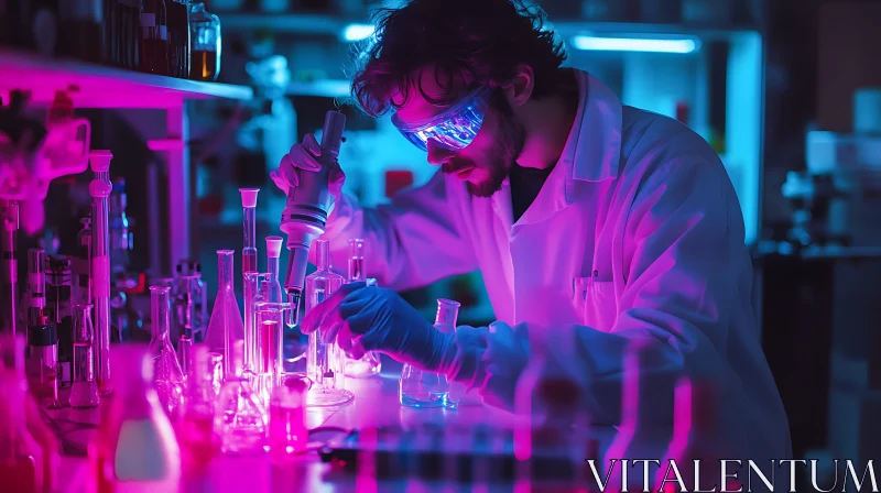 Futuristic Science Lab Experiment