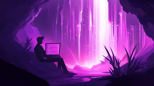 Programmer in a Purple Cave