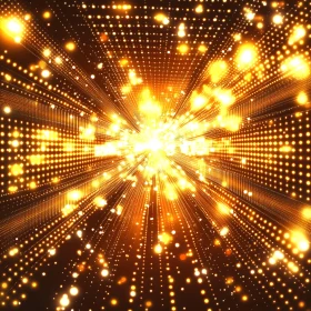 Radiant Golden Light Convergence