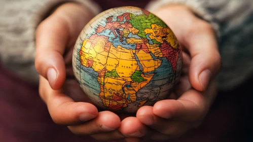 Hands Holding Earth Globe