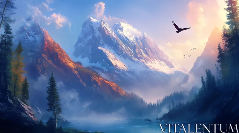 AI ART Peaceful Mountain View