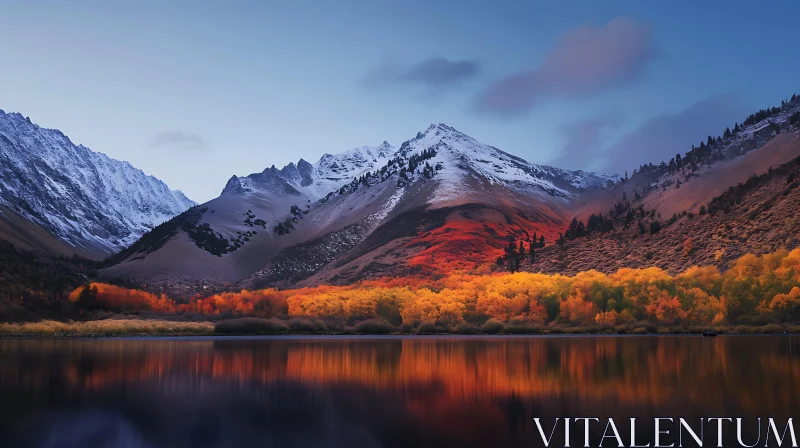 Autumnal Mountain Reflection