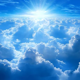 Celestial Clouds Bathed in Sunlight