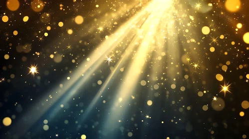 Celestial Bokeh and Golden Light Rays