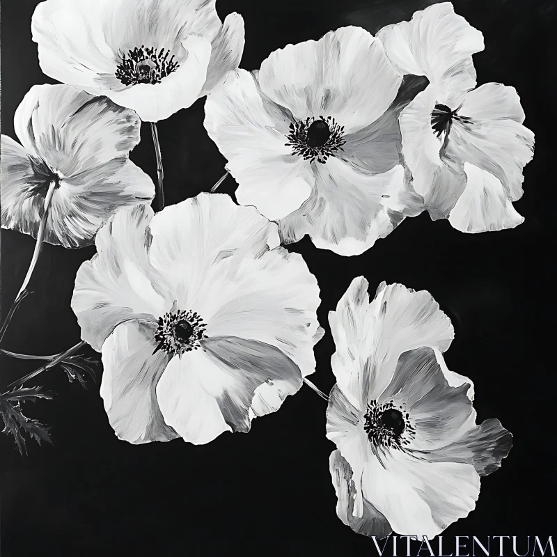 Monochrome Floral Arrangement