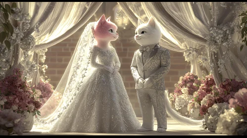 Whimsical Cat Wedding: A Ceremony of Joy