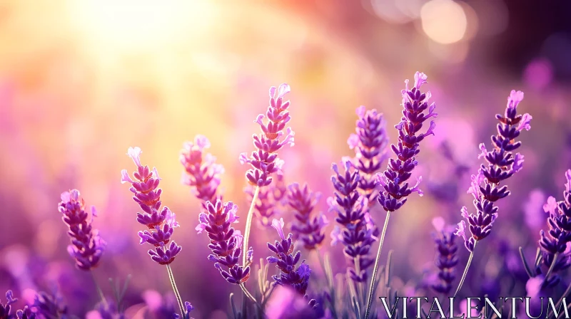 Peaceful Lavender Flowers in Radiant Sunlight