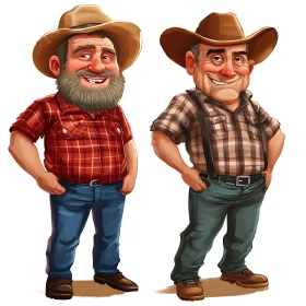 Cartoon Farmers Portrait