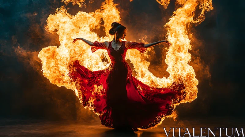Lady in Flames Portrait