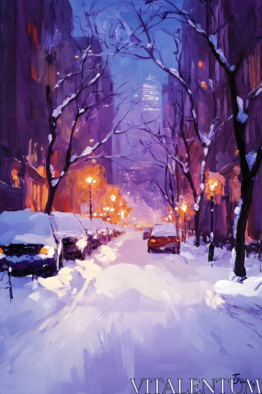 Winter Street Scene Artwork