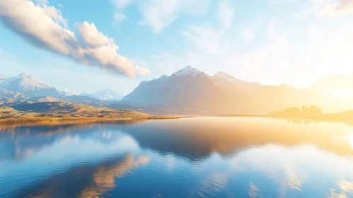 Peaceful Mountain Lake at Morning