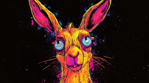 Colorful Glowing Rabbit