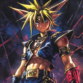 Stylized Anime Warrior Portrait