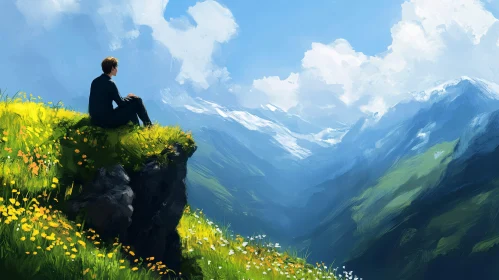 Mountain Serenity: A Moment of Reflection