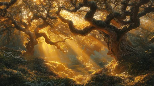 Sunlit Forest | Magical Tree Landscape