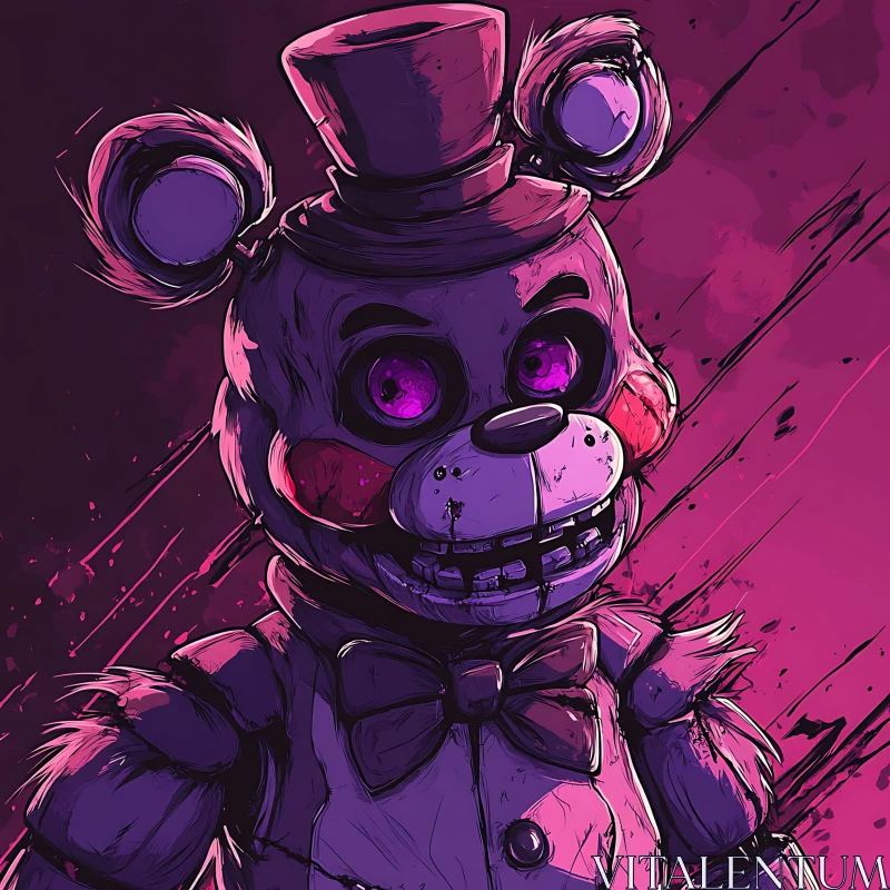 Horror-Themed Animatronic Bear Art