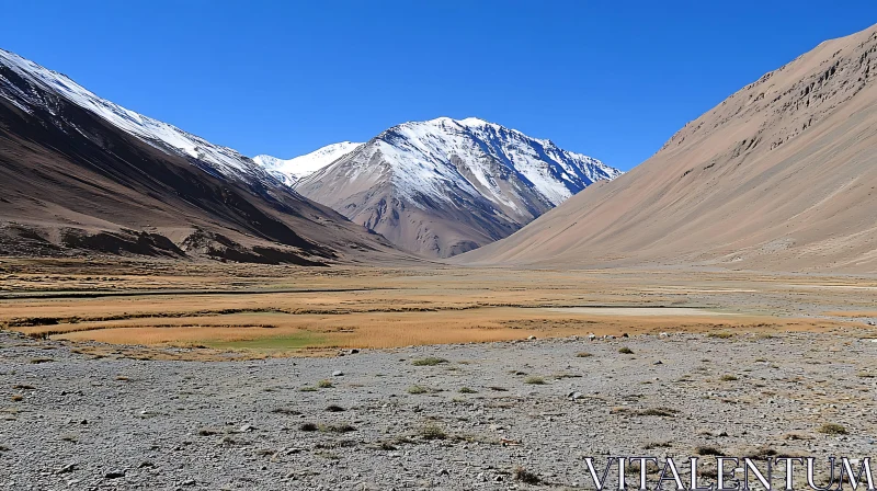 Majestic Mountain Valley View AI Image