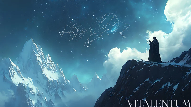 Celestial Wizardry Over Snowy Peaks
