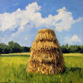 Summer Field with Haystack