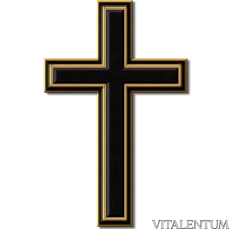 Elegant Decorated Cross with Gold Framing