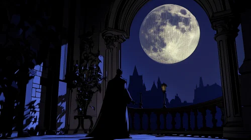 Gothic Night Moon View