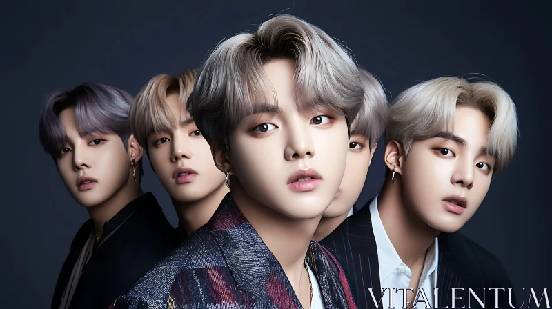 Group Portrait of Young Men in Style