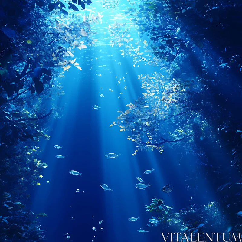 Aquatic Tranquility: Sunlight Through the Depths