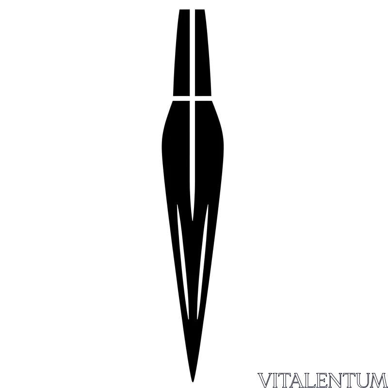 Symmetrical Black Shape Abstract Art