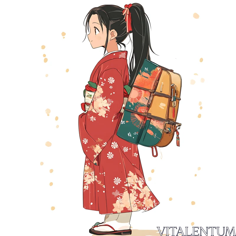 Traditional Kimono Anime Girl