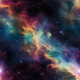 Kaleidoscopic Clouds in Space Artwork