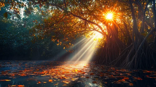 Enchanting Forest Sunlight