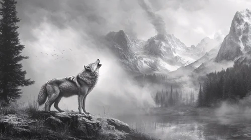 Wolf's Call in the Misty Mountains