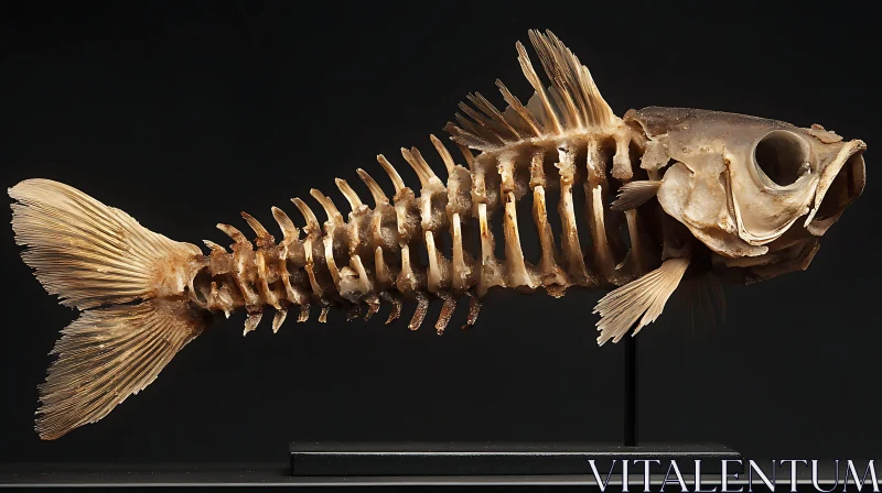 AI ART Fish Bone Structure Close Up