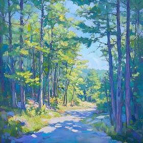 Forest Path in Sunlight