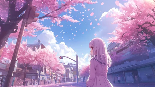 Cherry Blossom Anime Art