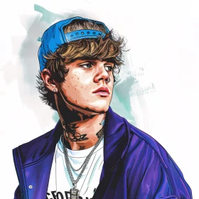 Justin Bieber Artistic Illustration