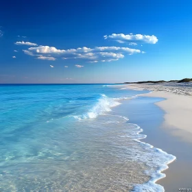 Seascape with Waves and Blue Sky