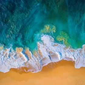 Ocean Waves Crashing on Shore