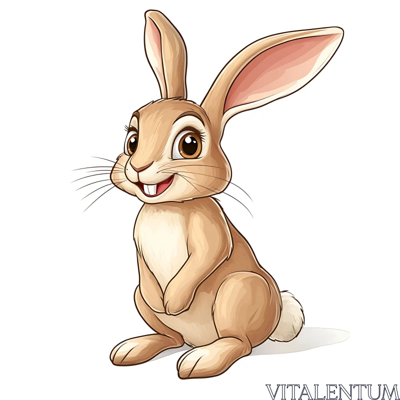 Charming Cartoon Bunny AI Image