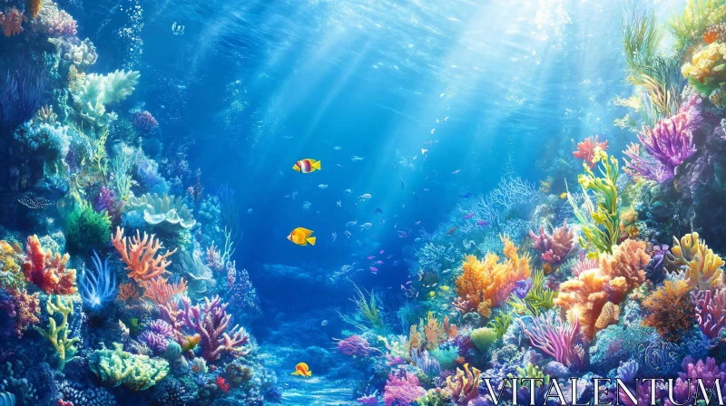 Colorful Marine Life AI Image