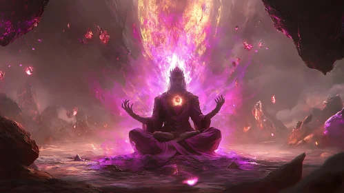 Ethereal Meditation in Purple Hues