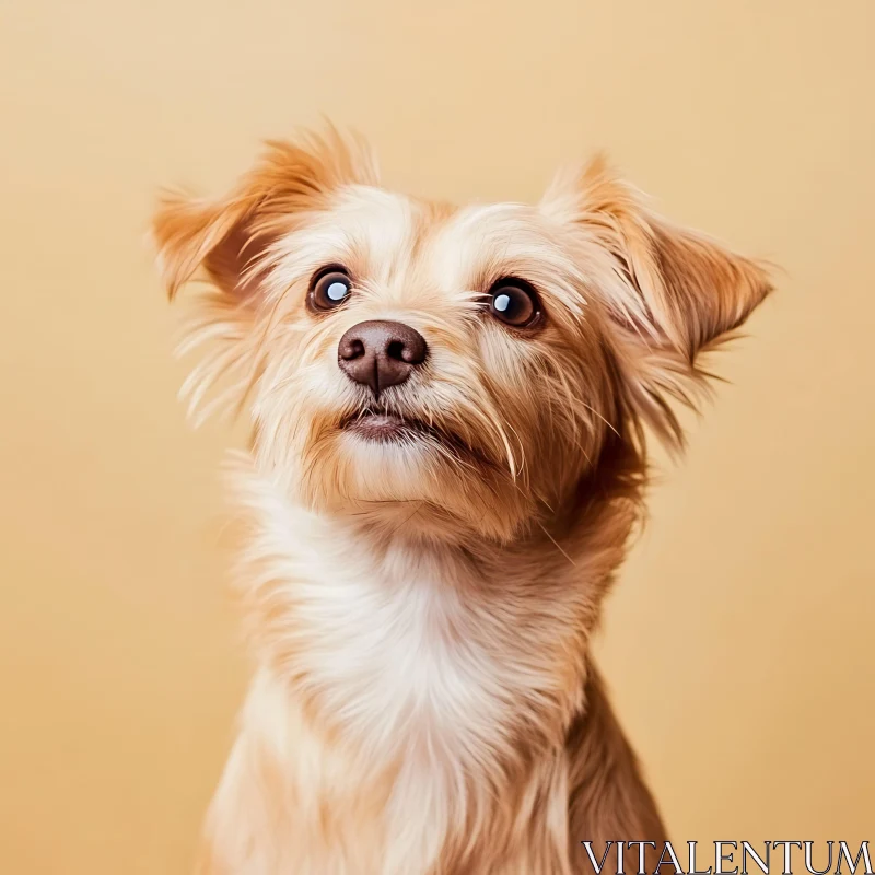 Cute Fluffy Dog Close-Up AI Image