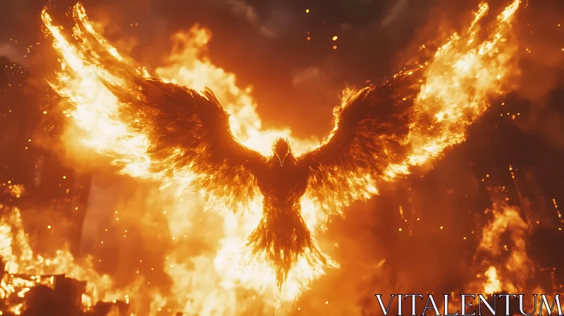 Phoenix Ablaze, Wings of Fire AI Image