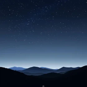 Night Sky Mountain View
